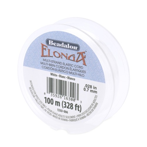Fil élastique Elonga 0.7 mm - Multi-brins - Blanc x100m