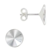 Clous d'oreille porte-cabochon PureCrystal Rivoli 1122 12 mm Argent 925 x2|raw }}