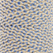 Cordon en coton tressé 2.5 mm - fabrication Française - Beige - Bleu - Doré x1m|raw }}
