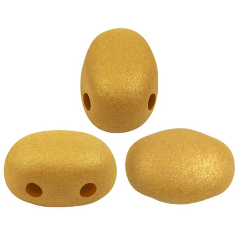 Perles en verre Samos® par Puca® 7x5 mm - Trendy Mustard Mat x10g