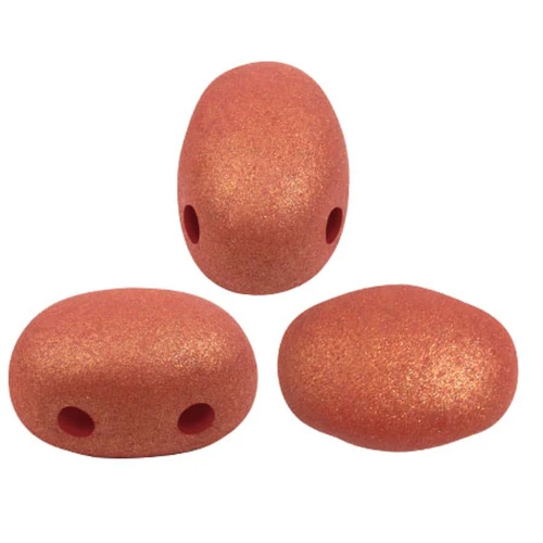 Perles en verre Samos® par Puca® 7x5 mm - Trendy Sienna Mat x10g