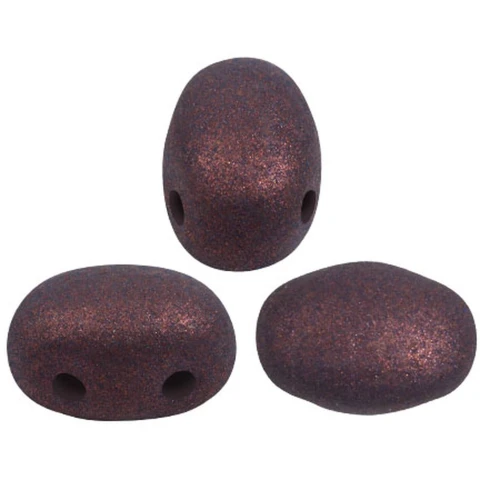 Perles en verre Samos® par Puca® 7x5 mm - Trendy Plum Mat x10g