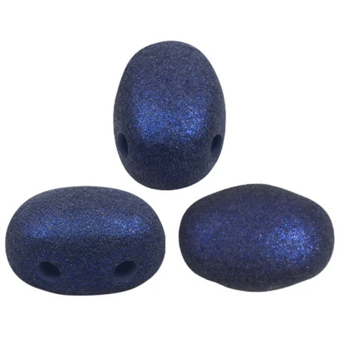 Perles en verre Samos® par Puca® 7x5 mm - Trendy Night Blue Mat x10g