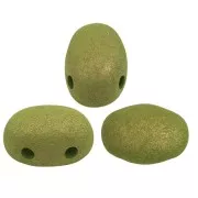 Perles en verre Samos® par Puca® 7x5 mm - Trendy Light Olive Mat x10g