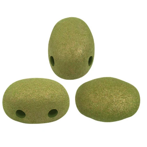 Perles en verre Samos® par Puca® 7x5 mm - Trendy Light Olive Mat x10g