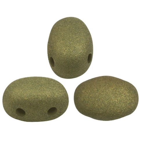 Perles en verre Samos® par Puca® 7x5 mm - Trendy Olive Mat x10g