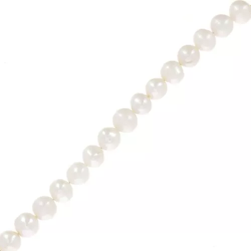 Perles d'eau douce baroques irrégulières 9 mm - Grade A Blanc x4