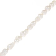 Perles d'eau douce baroques irrégulières 18x10 mm - Grade AA Blanc x4