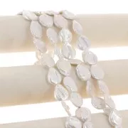 Perle d'eau douce irrégulière - palet rond 21 mm - Grade AA+ Blanc x1