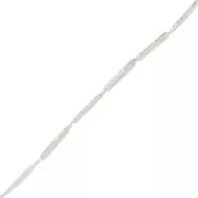 Perle d'eau douce tube baroque irrégulière 25x4.5 mm - Grade AA Blanc x1