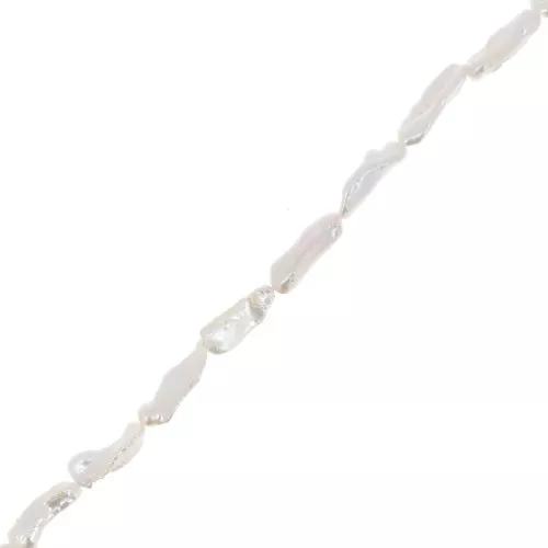 Perle d'eau douce Biwa irrégulière 19 mm à 22 mm - Grade AA Blanc x1