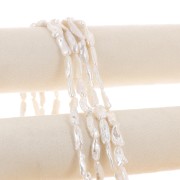 Perle d'eau douce Biwa irrégulière 19 mm à 22 mm - Grade AA Blanc x1