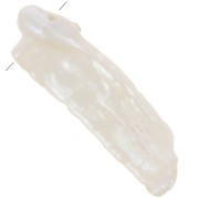 Perles d'eau douce Biwa irrégulières 17 mm à 22 mm - Grade AA Blanc x6|raw }}