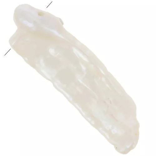 Perles d'eau douce Biwa irrégulières 17 mm à 22 mm - Grade AA Blanc x6