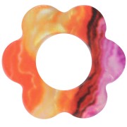 Pendentif fleur 18 mm en acrylique - Sunset - Orange - Violet x1|raw }}