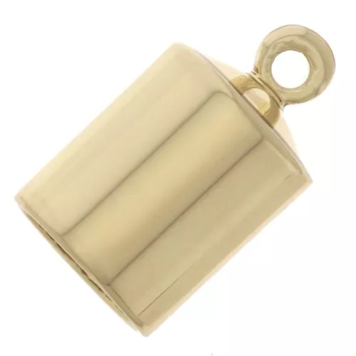 Embouts cylindriques pour cordon 6 mm Doré x4