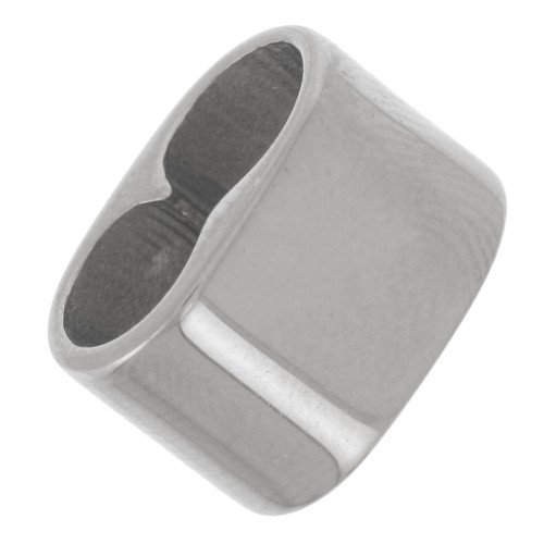 Poussoir double 13x9 mm pour cordons de 5 mm - Acier inoxydable 304L x1