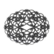 Estampe ovale 50x40 mm argenté vieilli|raw }}