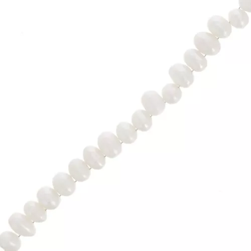 Perles d'eau douce gouttes irrégulières 10x8 mm - Grade A Blanc x6