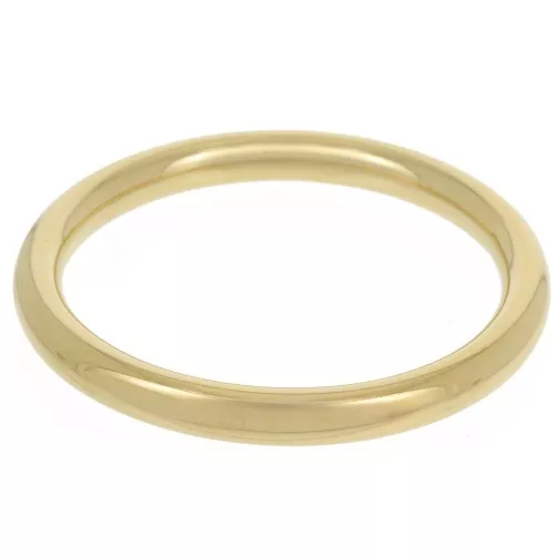 Bracelet jonc lisse 65 mm - Acier inoxydable 304L Doré x1
