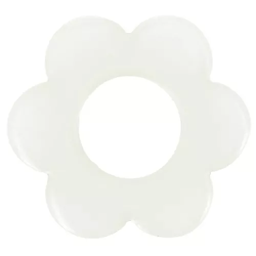 Pendentif fleur 18 mm en acétate transparente - Ecume x1