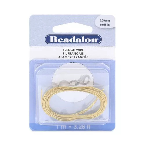 French Wire (cannetille) 0.70 mm - Doré x1m
