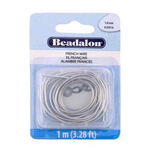 French Wire (cannetille) 1 mm - Argenté x1m