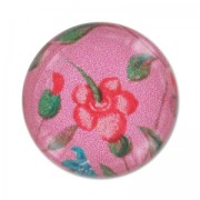 Cabochon fleuri 18 mm Rose|raw }}