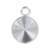 Serti pendentif à coller pour cabochon Rivoli PureCrystal 1122 8 mm - Argenté x1