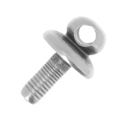 Embout avec anneau pour cordon creux 4 mm - Placage Argent fin vieilli x1|raw }}