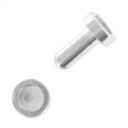 Embout de finition strass pour cordon creux 4 mm argenté