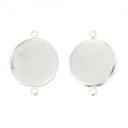 Serti Eco intercalaire pour cabochon fond plat 18 mm argenté|raw }}