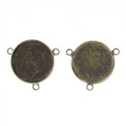 Serti Eco intercalaire 3 anneaux pour cab fond plat 18 mm bronze|raw }}