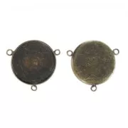 Serti Eco intercalaire 3 anneaux pour cab fond plat 20 mm bronze