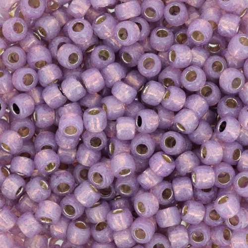 Rocaille Toho 8/0 TO8RPF2108 - PF Milky Amethyst Silver Lined x8g