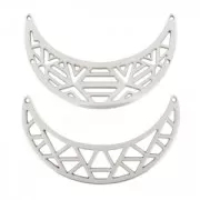 Intercalaires torques 64x19/64x17 mm Placage Argent fin vieilli x2