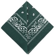 Bandana 100% coton - motif Cachemire - Vert sapin x1|raw }}