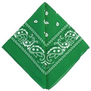 Bandana 100% coton - motif Cachemire - Vert foncé x1
