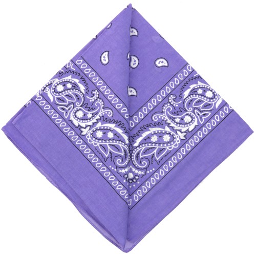 Bandana 100% coton - motif Cachemire - Lavande x1