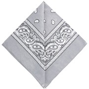 Bandana 100% coton - motif Cachemire - Gris clair x1|raw }}