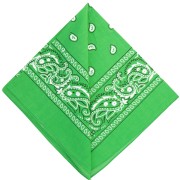 Bandana 100% coton - motif Cachemire - Vert pomme x1