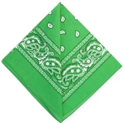 Bandana 100% coton - motif Cachemire - Vert x1