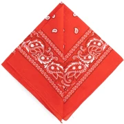 Bandana 100% coton - motif Cachemire - Orange foncé x1