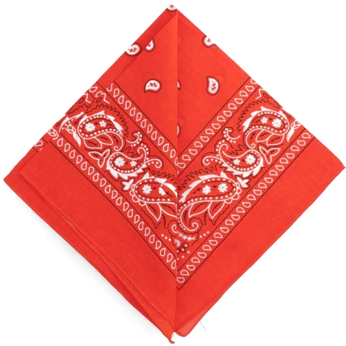 Bandana 100% coton - motif Cachemire - Orange foncé x1