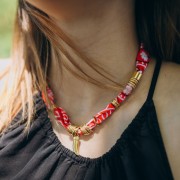 Bandana 100% coton - motif Cachemire - Orange x1