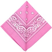 Bandana 100% coton - motif Cachemire - Rose x1|raw }}