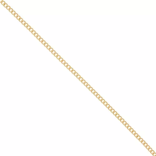 Chaîne maille gourmette 2,3 mm Doré à l'or fin x1m