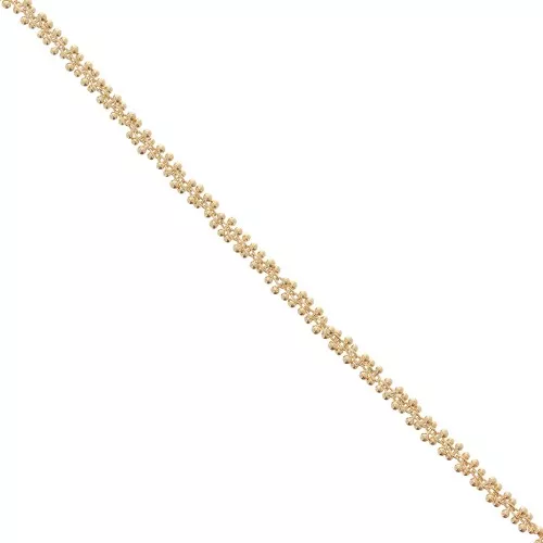 Chaîne maille grappe 4 mm - Doré à l'or fin x0.5m