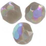 Facettes 4 mm Opaque Grey AB x50