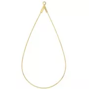 Supports boucles d'oreilles gouttes 60x30 mm - Doré x2